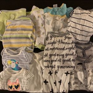 15-piece bundle of newborn baby girl essentials